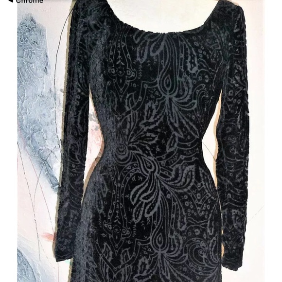 Oscar DeLaRenta black velvet dress NWT 💯Authentic - Picture 5 of 7